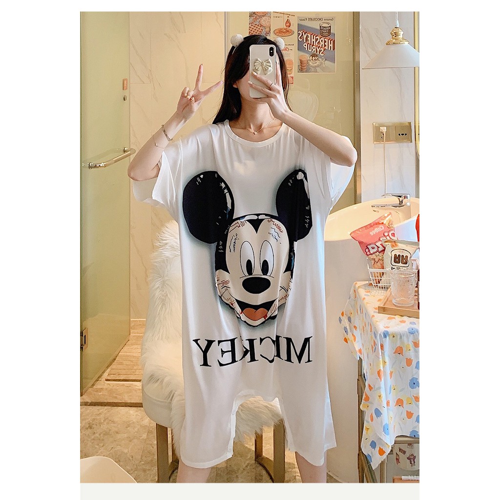 Hàng cao cấp- Bộ mặc nhà vải lụa băng in hoạt hình chuột Mickey dễ thương - Hàng Quảng Châu cao cấp - Ngân Dali- Có hìn | BigBuy360 - bigbuy360.vn