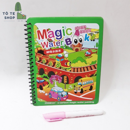 Tranh Tô Màu Nước Ma Thuật, Magic Water Book,Tranh nước tự xoá đa dạng chủ đề, sách tập tô thần kì cho bé