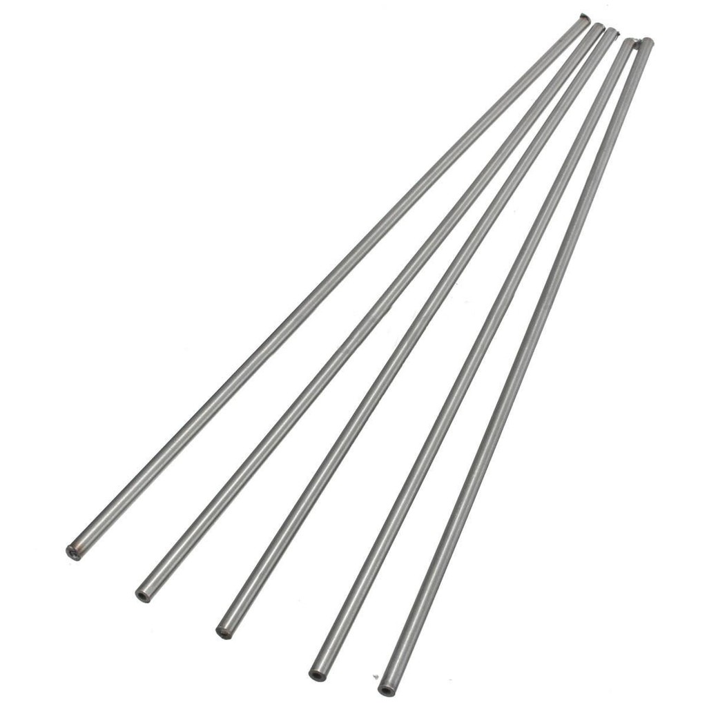 Bộ 5 ống thép không gỉ đường kính trong 3mm đường kính ngoài 2mm chiều dài 250mm