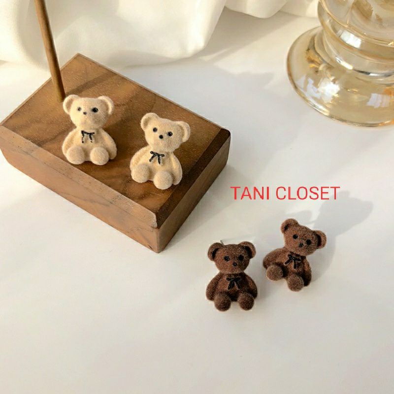 Bông tai Gấu Teddy Lông Nhung