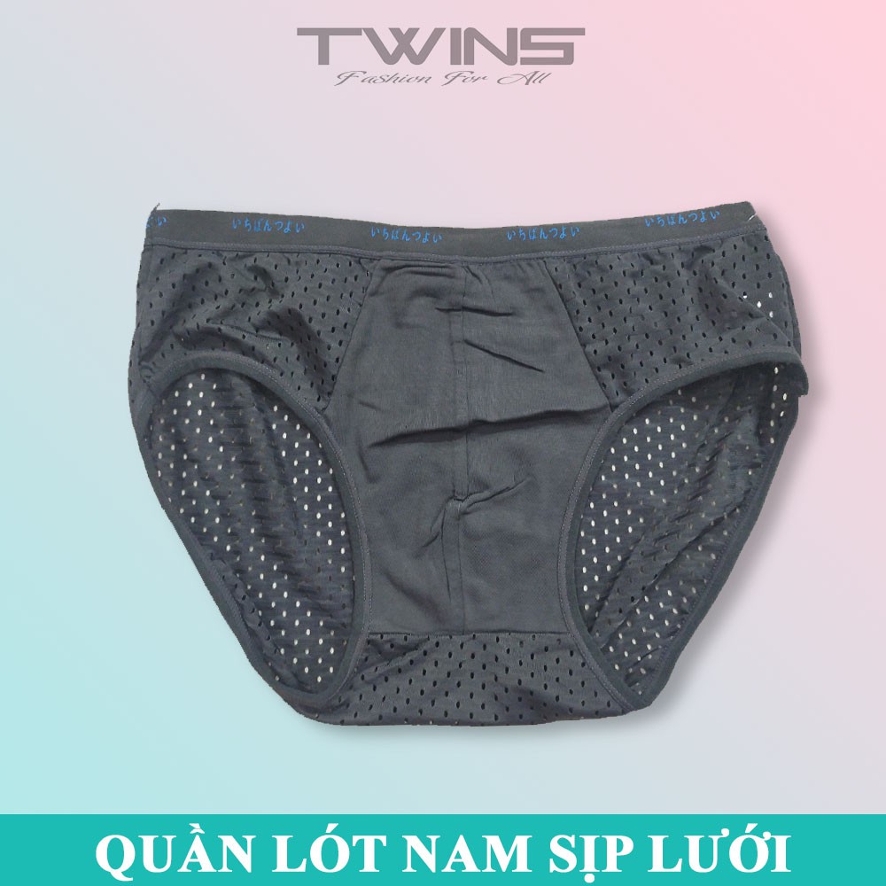 Quần lót nam tam giác cao cấp cotton lưới lưng nhỏ bền đẹp, thoáng mát, thấm hút mồ hôi, co giãn thoải mái