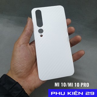 [Xiaomi Mi 10/ 10 Pro/ 10 Youth/ 10 Ultra] Dán lưng 3D chống xước vân Cacbon - Carbon