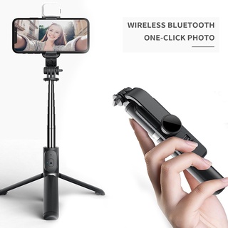 Gậy chụp ảnh 3 chân có đèn led trợ sáng Gậy tự sướng selfie chụp hình bluetooth điều khiển từ xa xoay nhiều góc độ