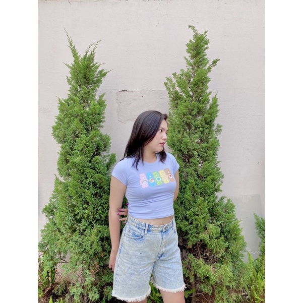 Áo croptop F21 VNXK ôm body cực tôn dáng từ 45-70kg chất thun co dãn tốt