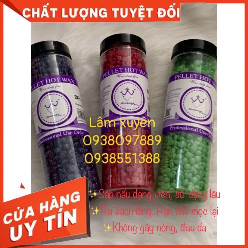 [FREESHIP] Sáp wax tẩy lông trái cây Pellet Hot Wax 400g dạng viên siêu hot, wax nóng, siêu sạch, hạn chế mọc trờ lại