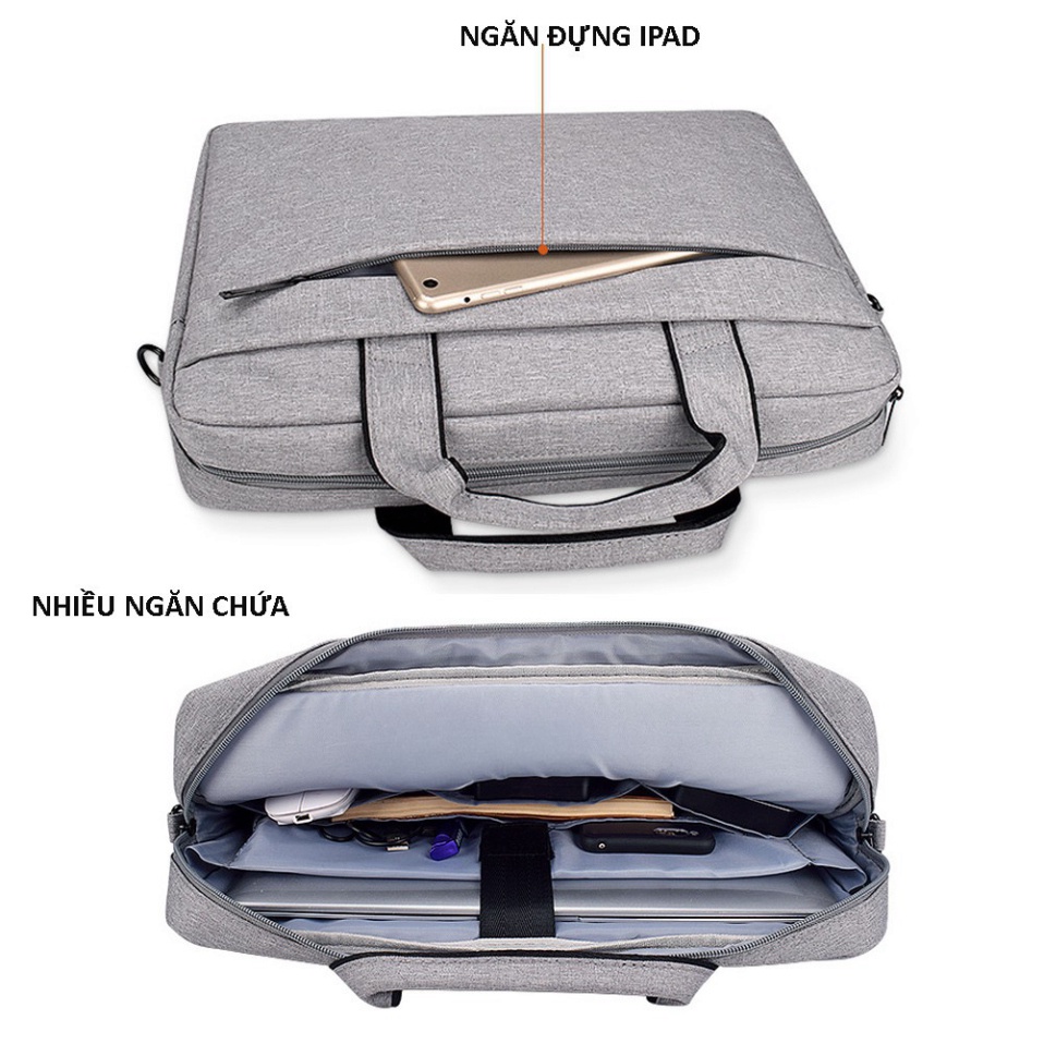 NDA Cặp đựng laptop Laptop, túi chống sốc Macbook nhiều ngăn, chống nước, có tay xách và quai mang 15.6, 14.1,13.3 inch  | BigBuy360 - bigbuy360.vn