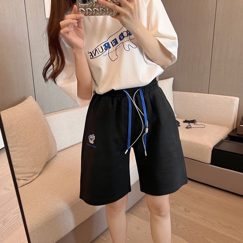 Quần đùi short unisex nam nữ M7(02) from rộng phong cách trẻ trung năng động ảnh thực tế