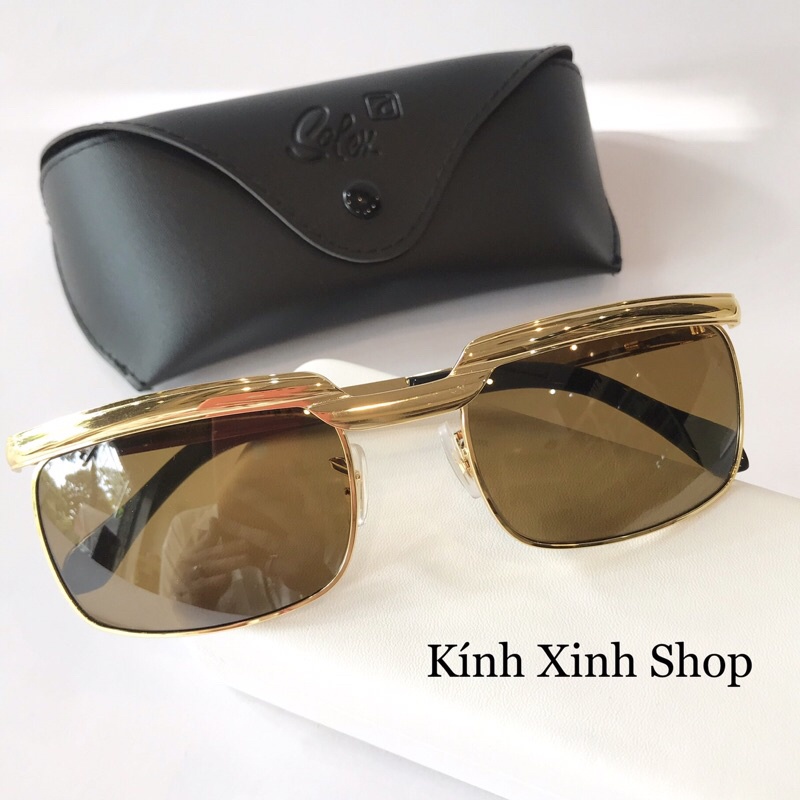 Kính Râm Nam Solec 14K Tròng Thuỷ Tinh Cao Cấp Fullbox Phụ Kiện