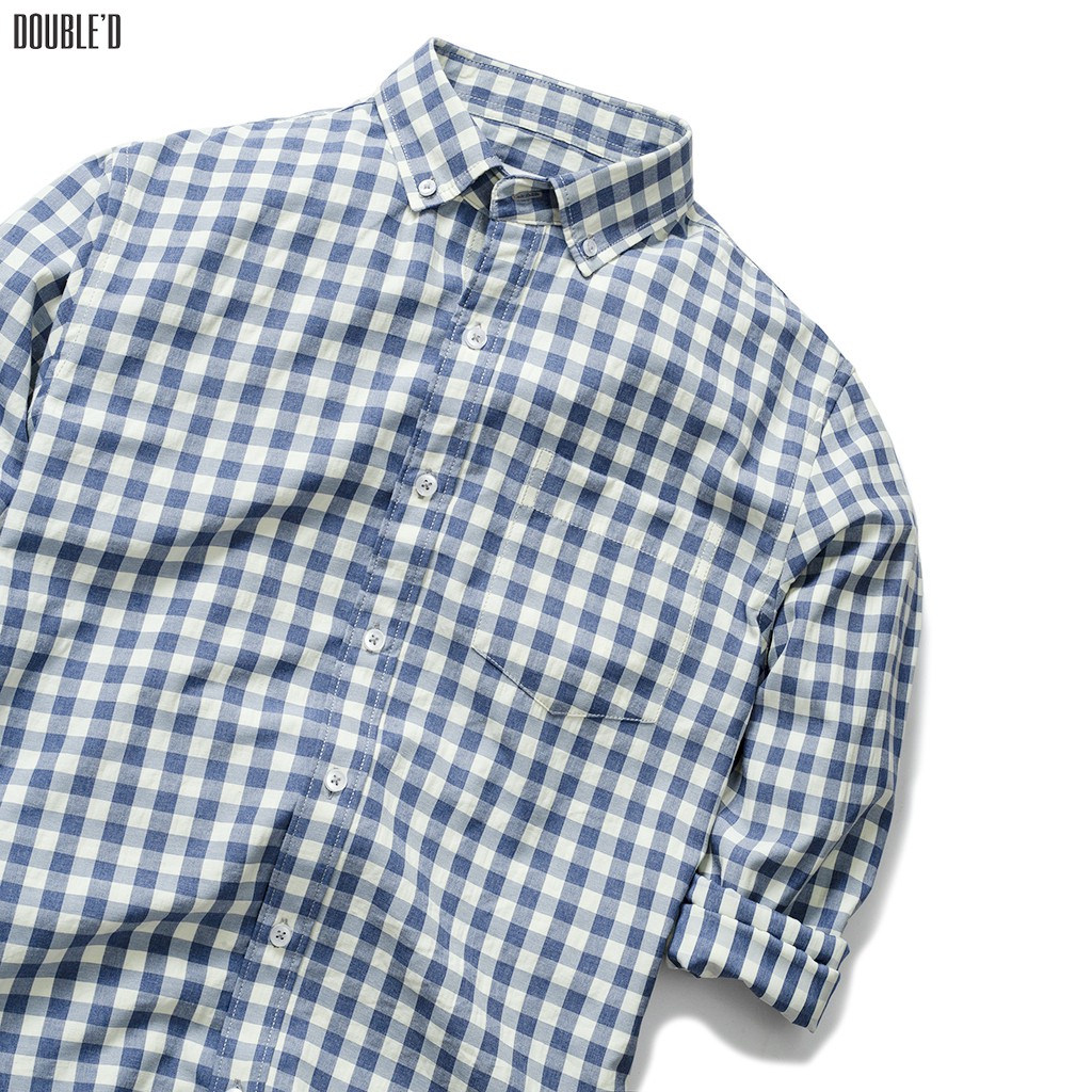 Áo sơ mi nam Double'D họa tiết kẻ caro vuông SP2XD | BigBuy360 - bigbuy360.vn