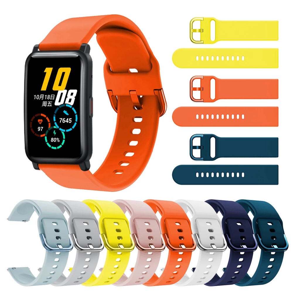 Dây Đeo Thay Thế Chất Liệu Silicon Thiết Kế Nhiều Lỗ Thời Trang Cho Huawei Honor Watch Es