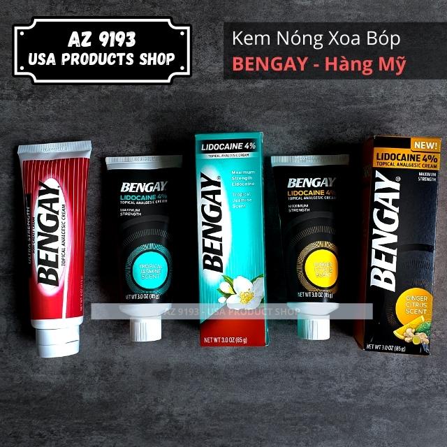 Dầu nóng xoa bóp Bengay Mỹ, loại 113g, loại 85g kem xoa bóp Bengay dùng để bôi giảm đau các vết bông gân, trật khớp