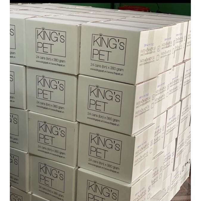 Pate KING'S PET cho Chó Mèo - Lon 380g ( 4 vị )