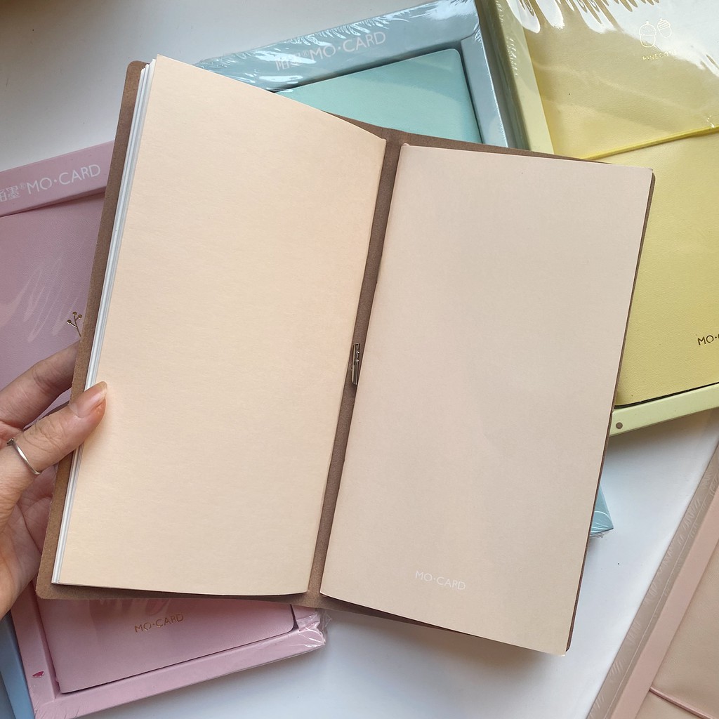 Sổ da vintage Traveler's Notebook màu pastel xinh xắn gồm nhiều loại lõi khác nhau, đa dạng