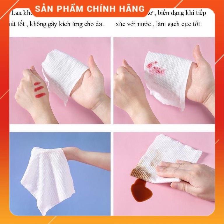 Khăn Mặt Khô Dùng 1 Lần 100% Bông Tự Nhiên - Cuộn Khăn Mặt Tẩy Trang, Lau Mặt Khô, Ướt