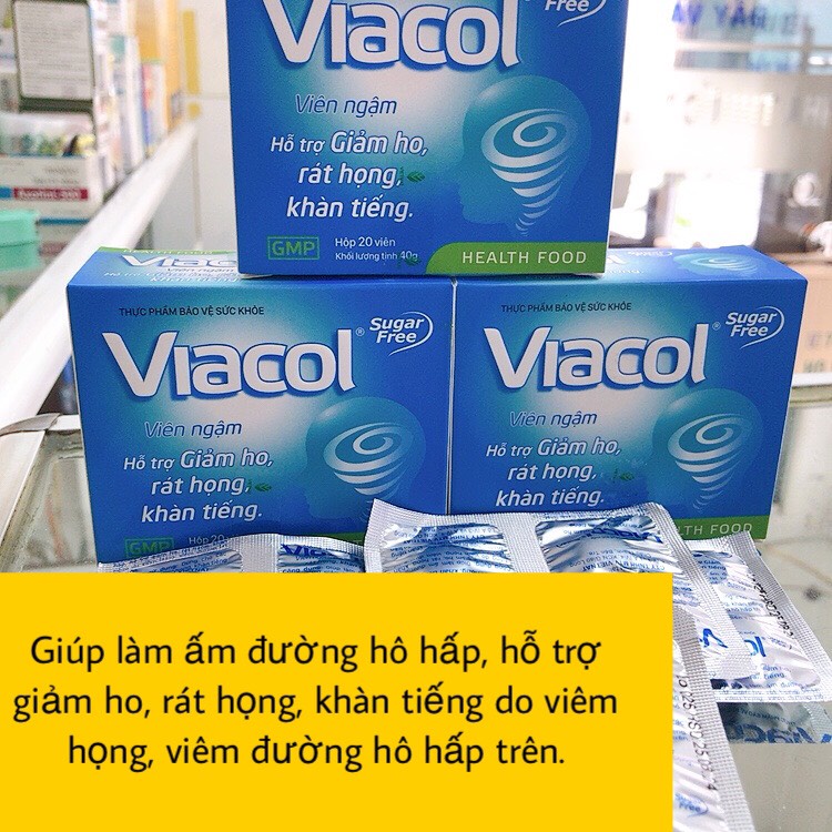 ✅Kẹo ngậm Viacol (Vỉ 4 viên)