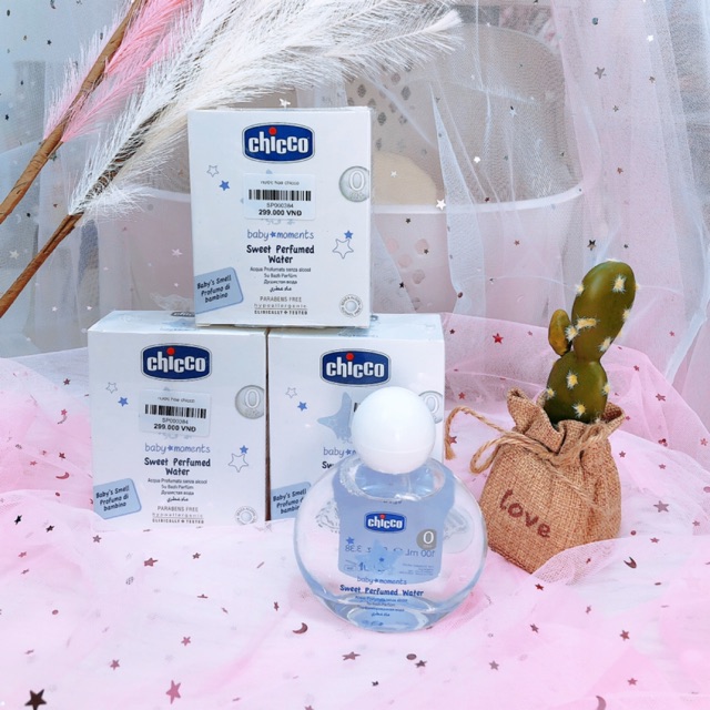 Nước hoa hương tự nhiên chicco cho bé từ 0m+