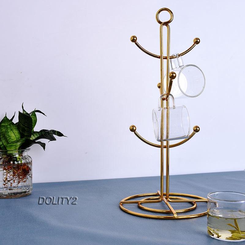 Set 2 Giá Đỡ Cốc Di Động 6 Móc Treo Trang Trí Nhà Cửa