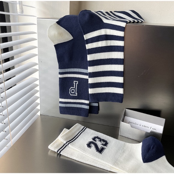 Vớ Tất cổ cao Unisex chữ P, số 23 phong cách thể thao, trẻ trung và năng động.