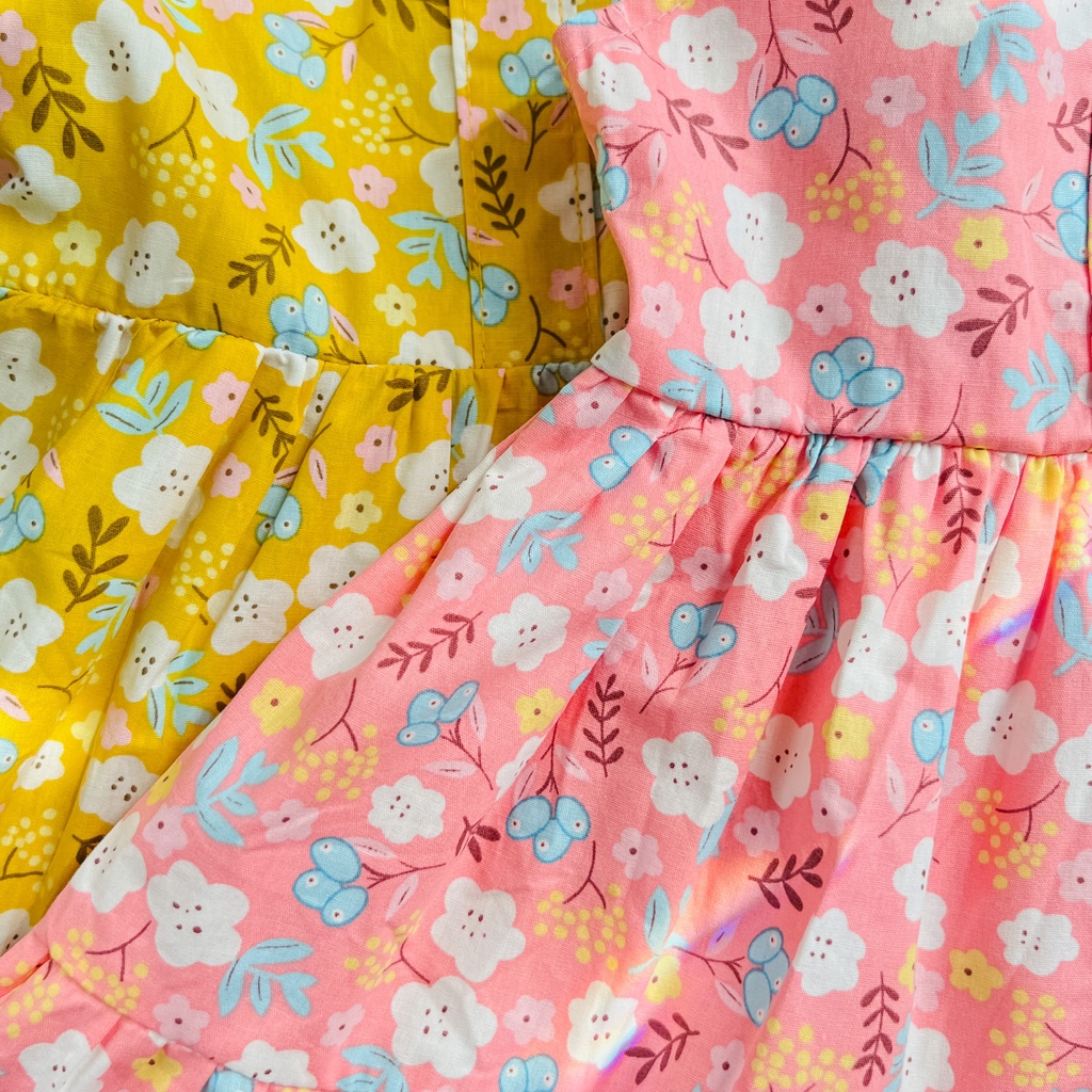 Váy 2 dây hoa nhí mùa hè cho bé gái sơ sinh 1 2 3 4 tuổi MINTSCLOSET Mint's Closet - GV0066