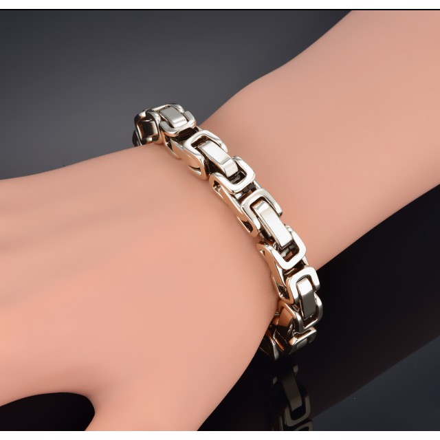 LẮC TAY NAM INOX 8MM THỜI TRANG HÀN QUỐC  đẹp, không đen