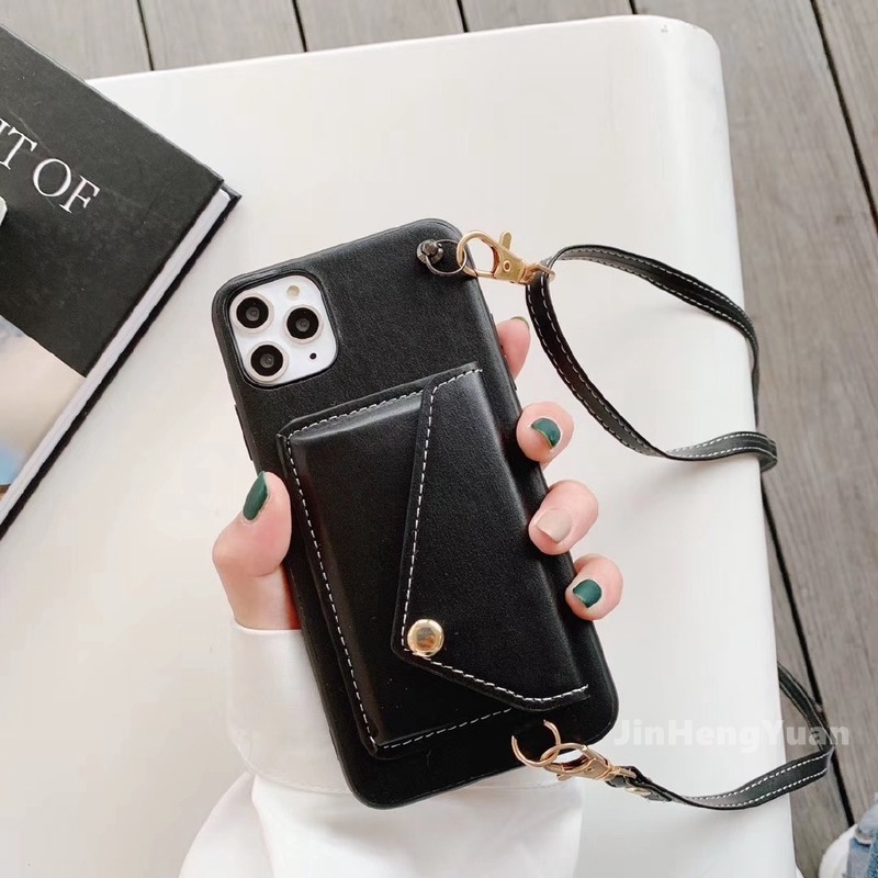 Coin Purse Leather Case for IPhone 11 12 Pro XS Max Mini XR SE2020 I6 7 8 Plus Lanyard Mobile Phone Cover Soft Leather Casing | BigBuy360 - bigbuy360.vn