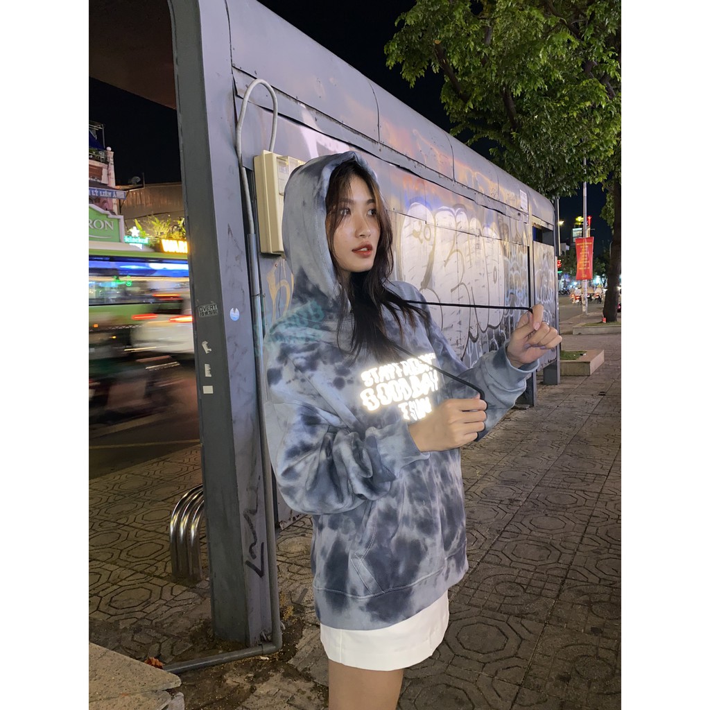 Áo Khoác Nỉ Nam Nữ - Áo Hoodie Lót Nỉ Bông YAYSHOP Dáng Rộng Unisex Hàn Quốc GOOD DAY loang màu | BigBuy360 - bigbuy360.vn