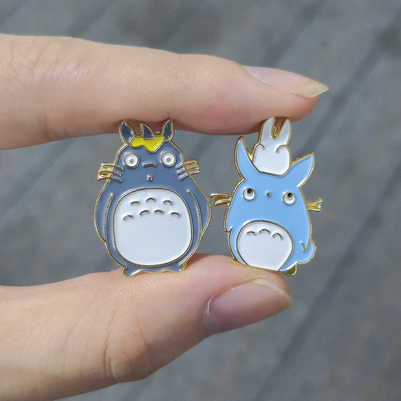 Ghim cài áo QIHE JEWELRY hình Totoro hoạt hình xinh xắn độc đáo