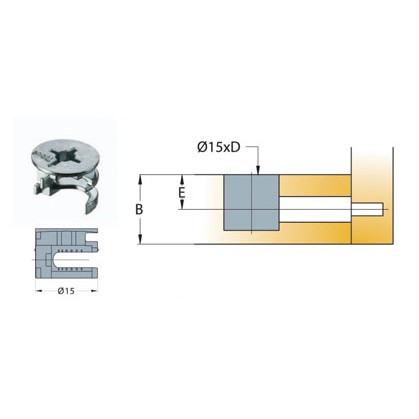 100 con ốc liên kết ghép tủ MDF 17mm trở lên.