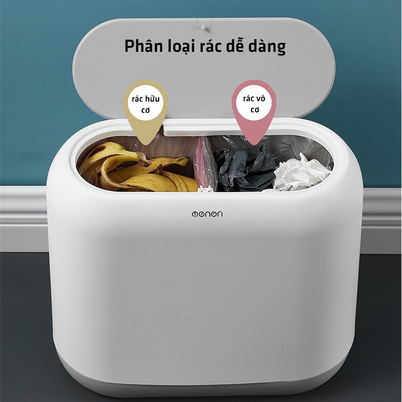 Thùng Rác Thông Minh OENON Phân Loại Rác Tiện Lợi , Dung tích 10L