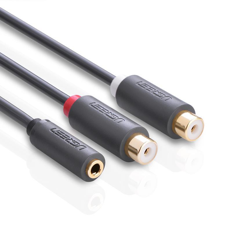 CÁP CHUYỂN 3.5MM FEMALE TO 2RCA FEMALE 10562 CAO CẤP