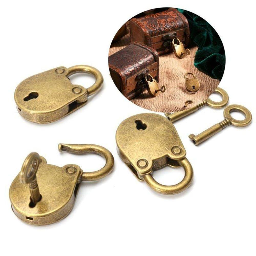 Bộ 2 Ổ Khóa Gấu Kiểu Vintage Dễ Thương Trang Trí Sổ Tay