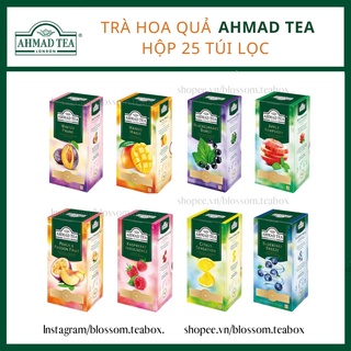 Trà Ahmad Tea hoa quả 25 túi lọc: Blueberry Breeze, Winter Prune, Raspberry, Blackcurrant, Strawberry Cream