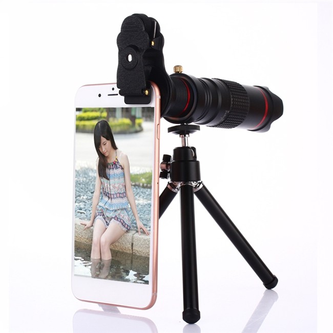 Universal Clip External Telescope Cell Phone Lens 22X HD Zoom Optical Monocular