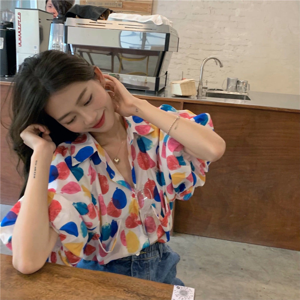 Áo Sơ Mi Chiffon Tay Lỡ Dáng Rộng Cài Nút Màu Trắng Đơn Giản Dễ Thương Trẻ Trung Dành Cho Bạn Nữ