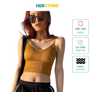 Áo bra tập gym HER áo croptop gân tăm chiết eo dễ phối đồ  - mã R07