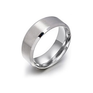 Nhẫn Titan đơn sắc 8mm phong cách Unisex