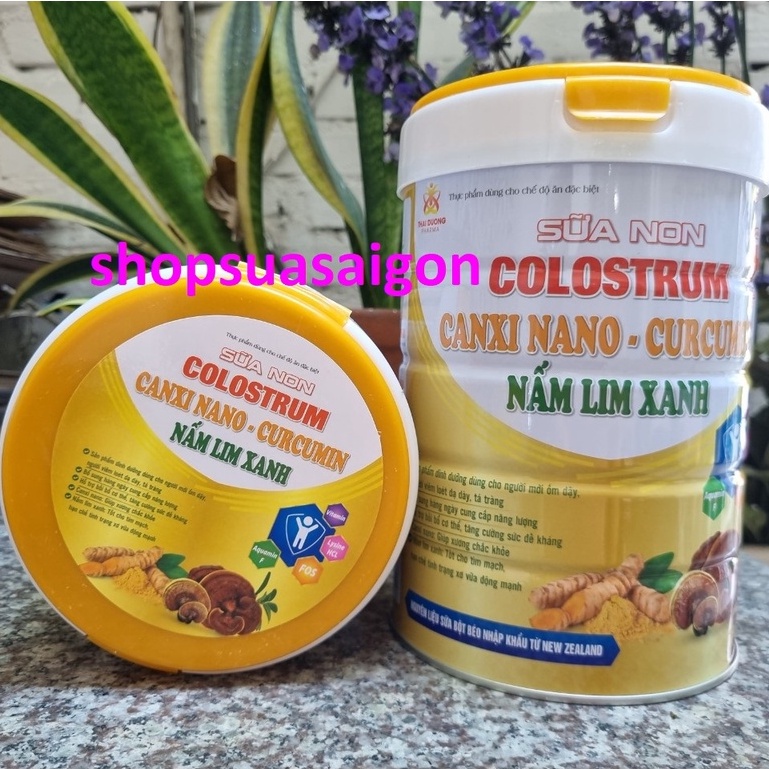 (Combo 2hộp 900g, HSD 2025) Sữa non Colostrum Canxi nano Curcummin Nấm Lim Xanh