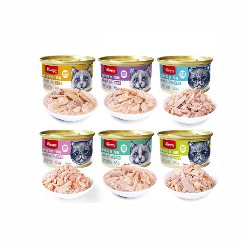 Pate Wanpy cao cấp cho mèo, 6 ngày 6 vị (85gr)