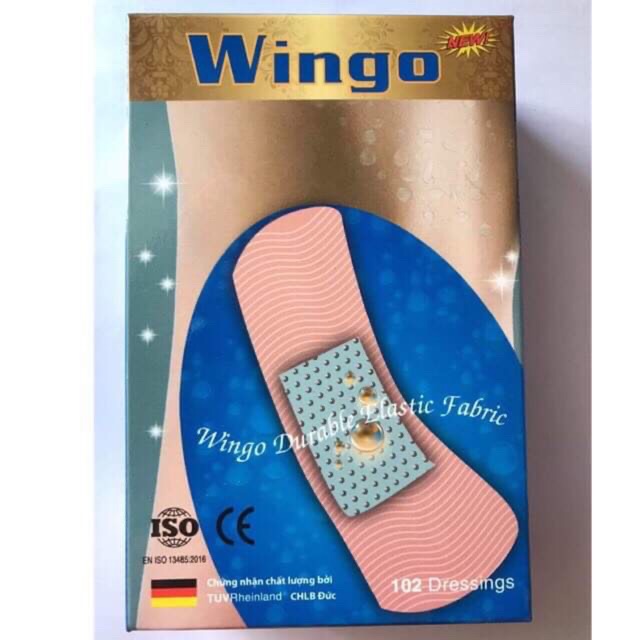 Băng keo cá nhân Wingo 102 miếng - chứng nhận chất lượng bởi CHLB ĐỨC