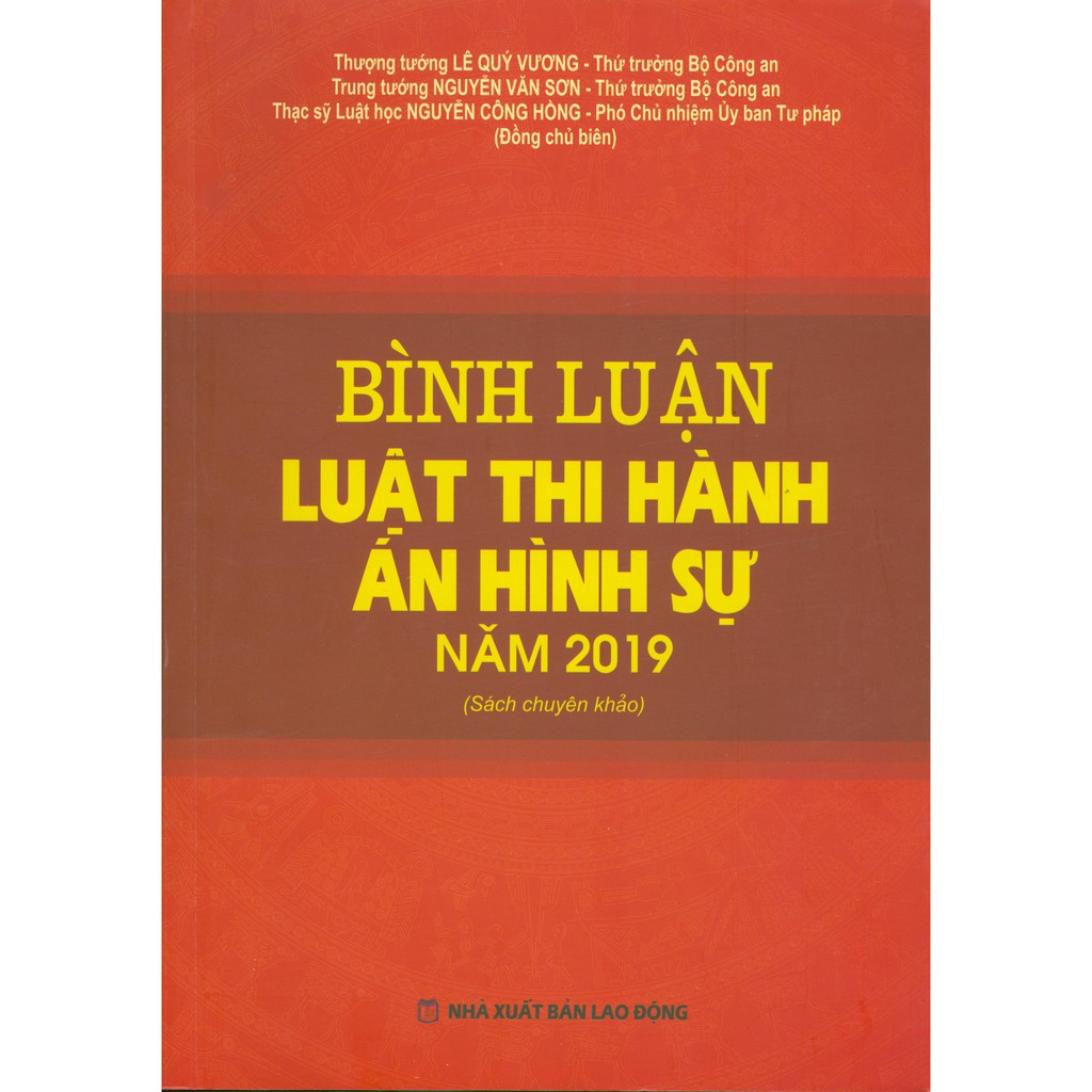 Sách - Bình Luận Luật Thi Hành Án Hình Sự Năm 2019