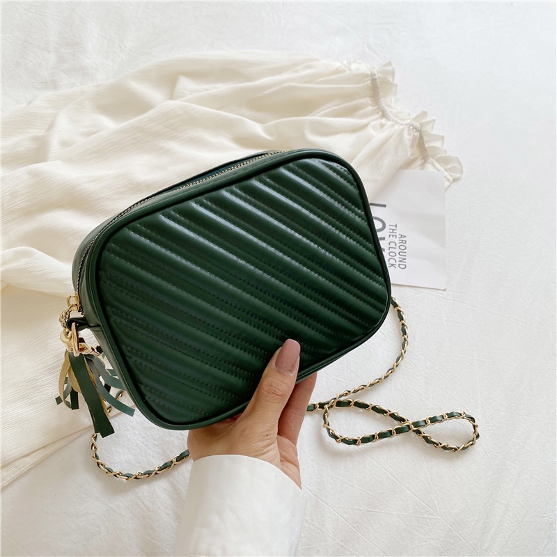 Ringer Túi Đeo Chéo Da Pu Thêu Họa Tiết Đơn Giản Cổ Điển Thời Trang Cho Nữ 2021