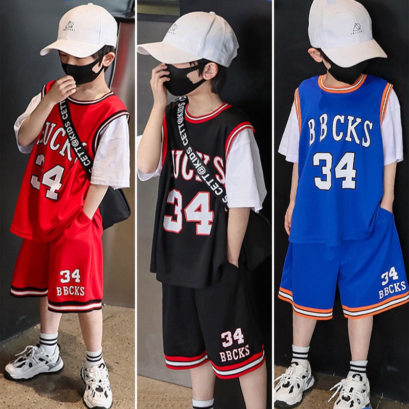 Set đồ thể thao bóng rổ nhanh khô cho bé trai