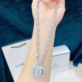 Dây chuyền Italy mặt hiệu mạ bạch kim