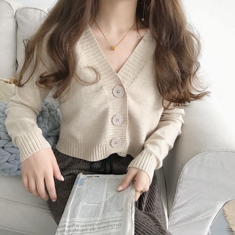 Áo Khoác Cardigan Dài Tay Cổ Chữ V Xinh Xắn Cổ Điển Cho Nữ | BigBuy360 - bigbuy360.vn