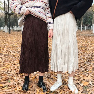 (ORDER) Chân xáy xòe dài xếp ly xoắn Vintage Hàn Quốc - Có ảnh thật ibox shop