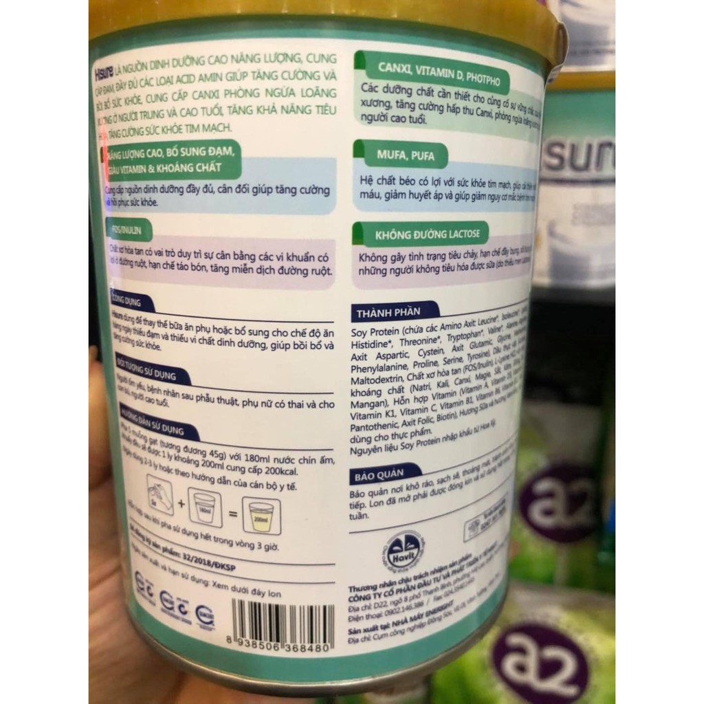 Sữa Dinh Dưỡng Cao Năng Lượng Hisure 400g date 2022