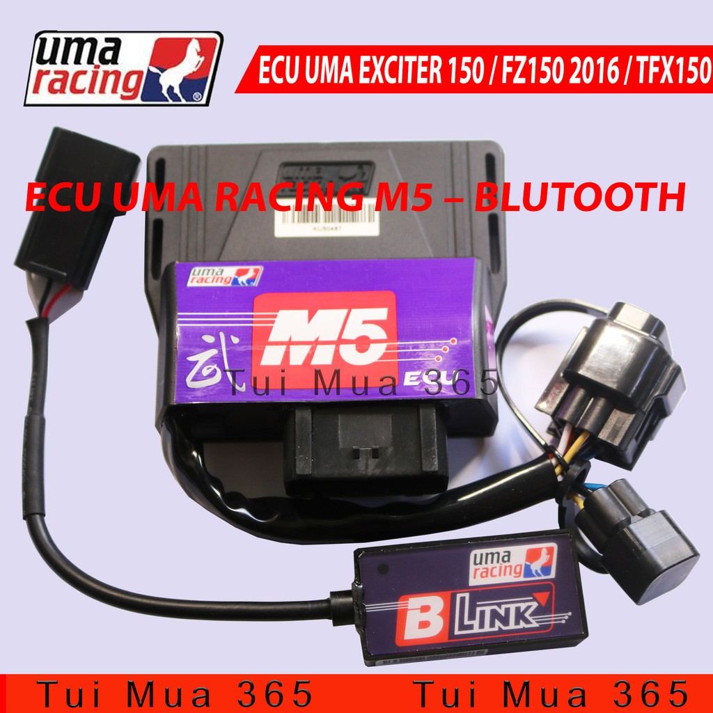 ECU UMA RACING M5 BLUTOOTH CONNECTION TUNING CHO EXCITER 150, MX KING, FZ 150 2016, TFX 150 ( Kèm Bộ Quà Tặng )