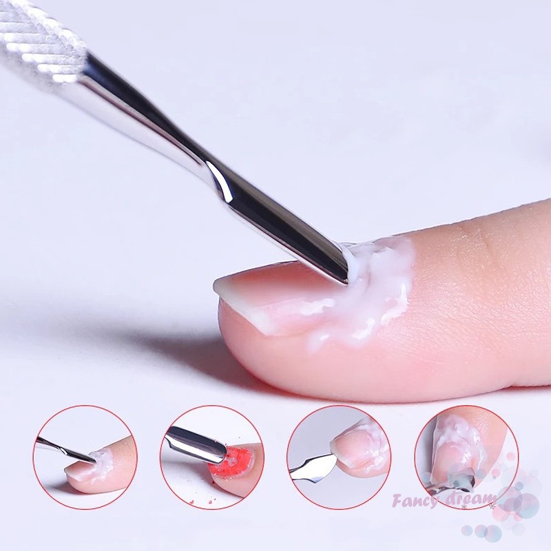 [Hàng mới về] Dụng cụ tẩy tế bào chết cho móng bằng thép không gỉ tiện lợi