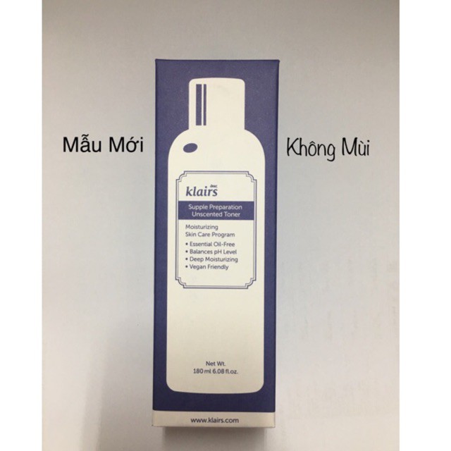 Nước hoa hồng dưỡng ẩm Klairs Supple Preparation Toner 180ml