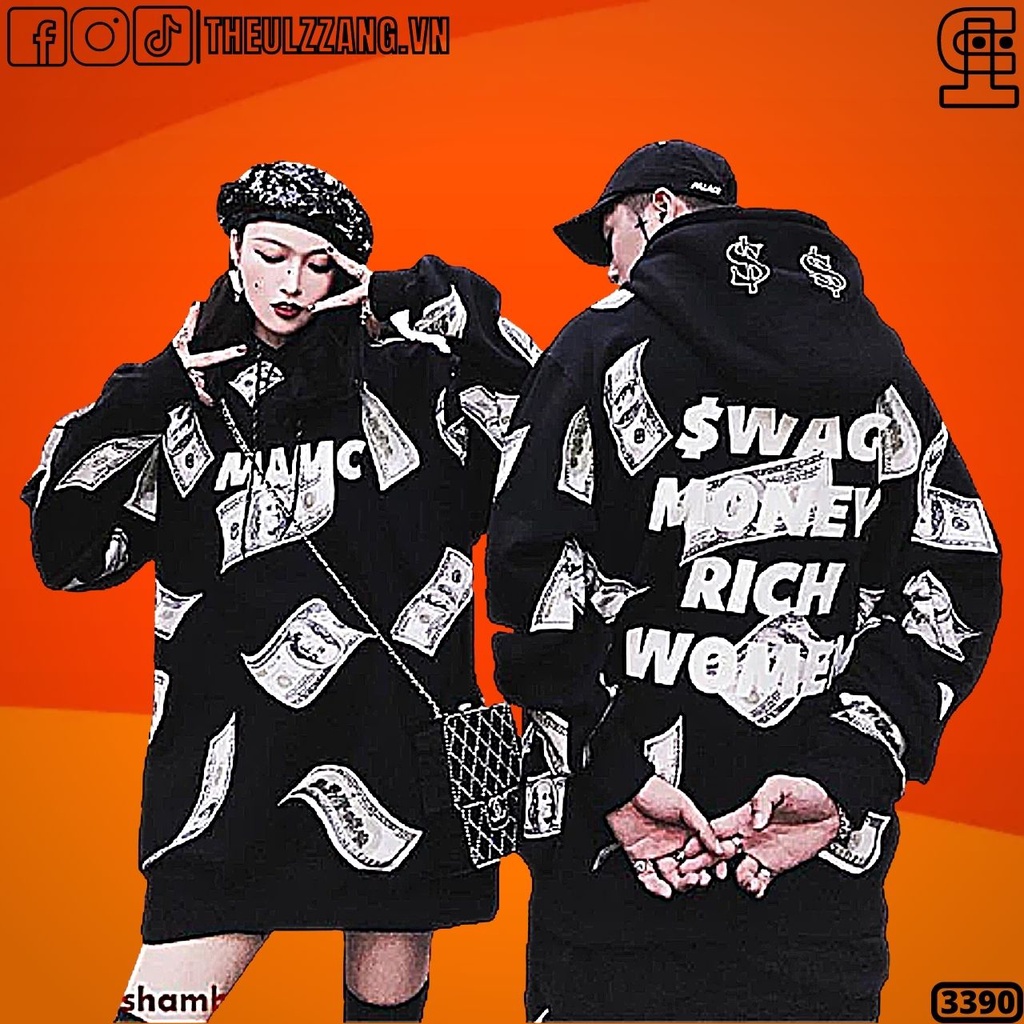 Áo Hoodie Nam Nữ Nỉ Bông Hàng Nhập Dày Dặn Áo Chuôi Đầu Nam Nữ Sweater Khoác Nỉ HD ĐÔLA - AK3390